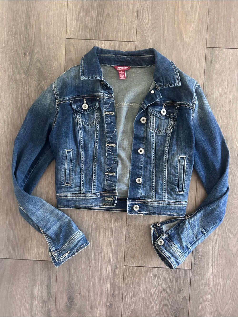 Arizona Jean Company Dark Blue Denim Jacket with Red Label